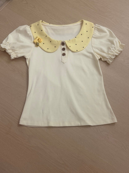 blurred bear - Bear Embroidery Short Overalls
