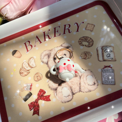 Bear Doll - Sweet Dessert Bow Ring ring Bear Doll White Teapot