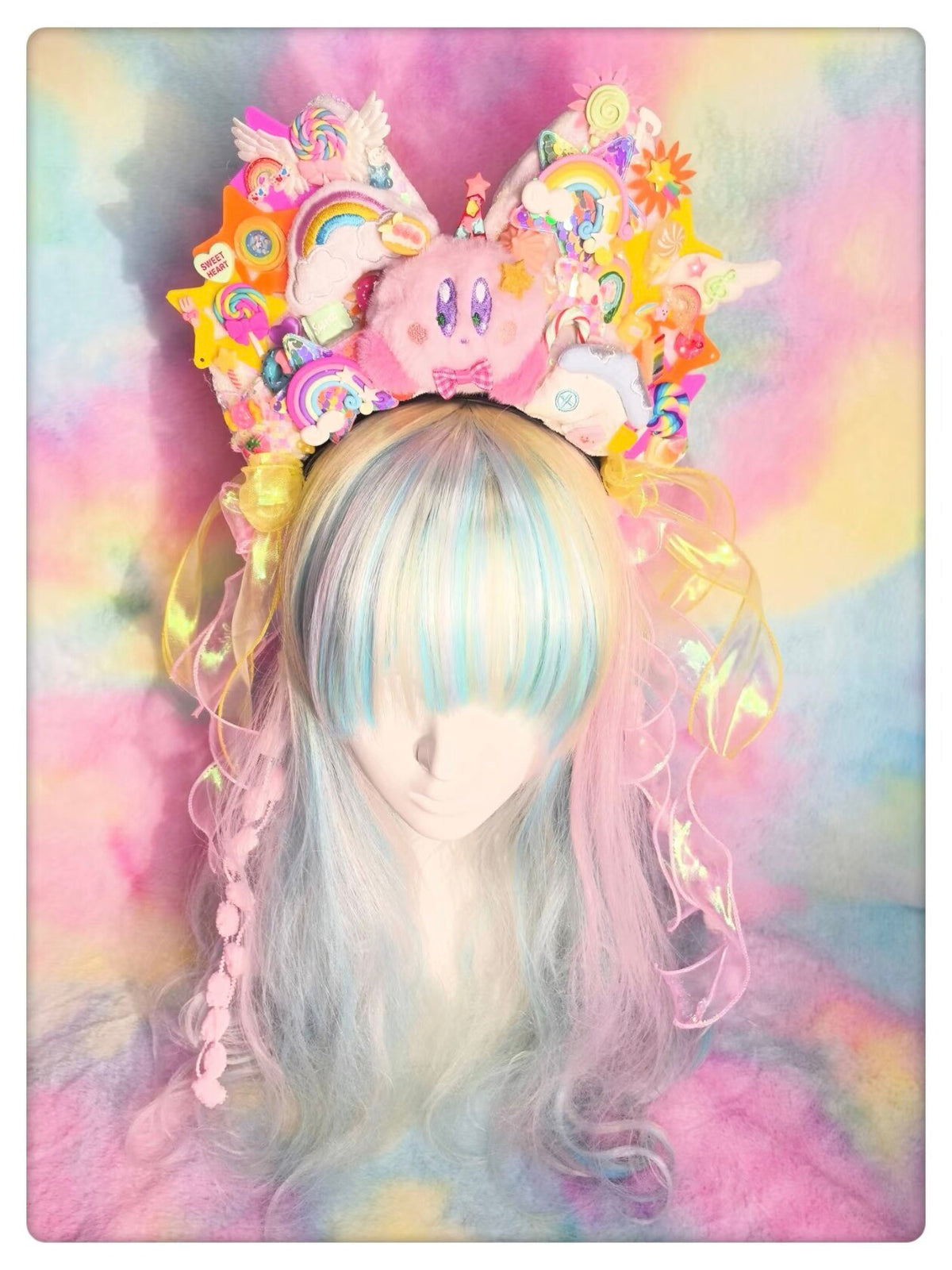 Luckywishstar - Colorful Maximalist Decora Bow Headband hairband Luckywishstar 7