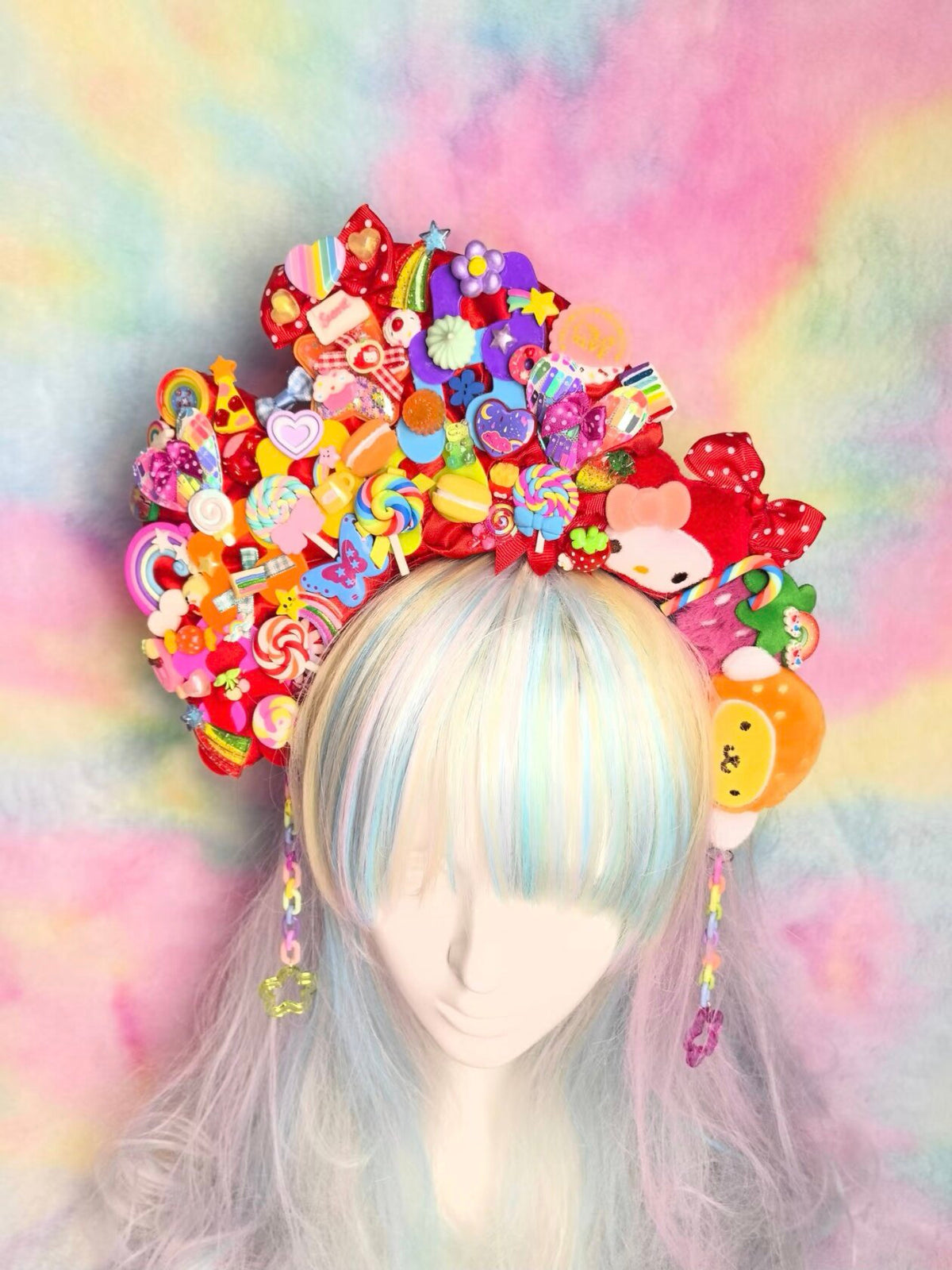Luckywishstar - Colorful Maximalist Decora Bow Headband hairband Luckywishstar 8