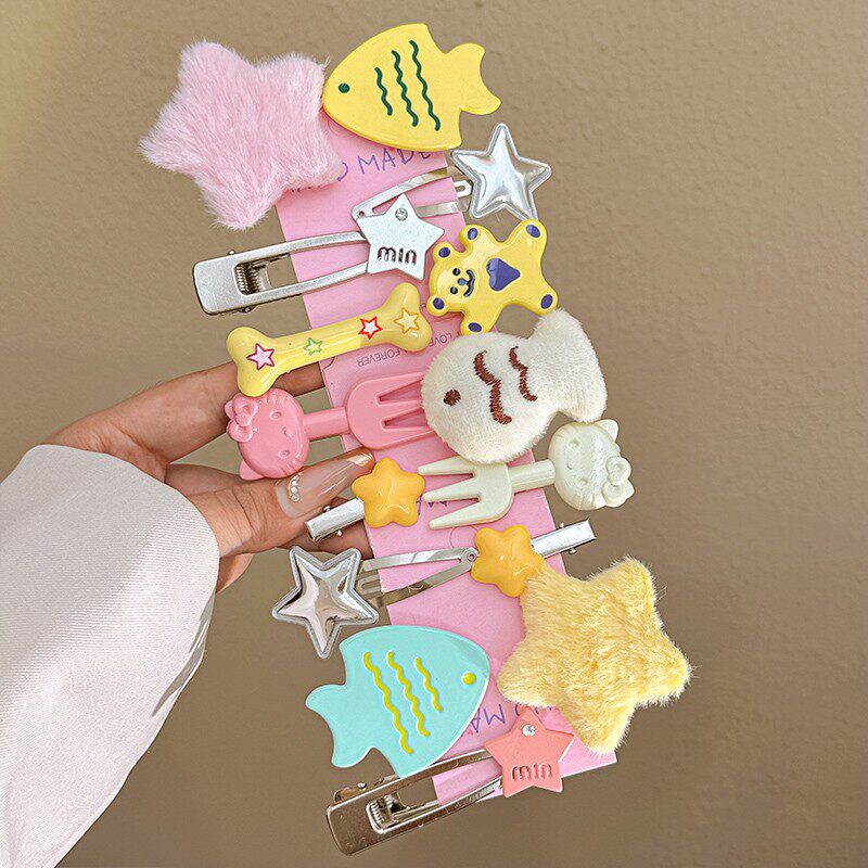 Y2K Letter Hair Clips Set hair clip none 15pcs Set