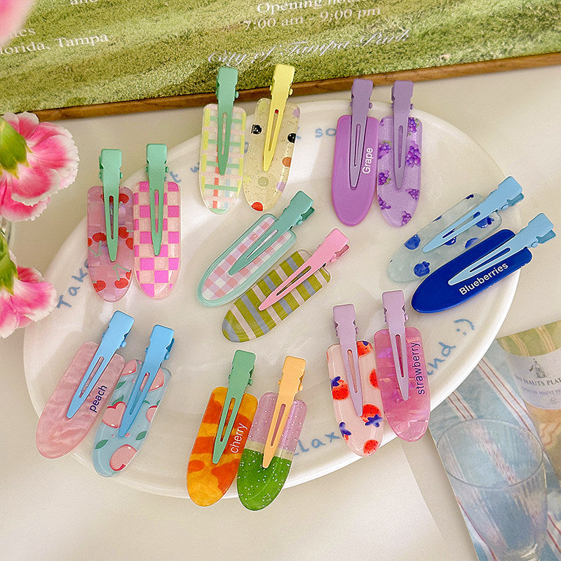 Cute Juice Acrylic Hair Clips hair clip none Set (12pcs in total)