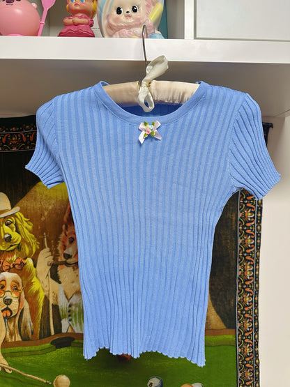 bunnybunnygun - Y2K Stretch Tank Top camisole bunnybunnygun Blue Tee