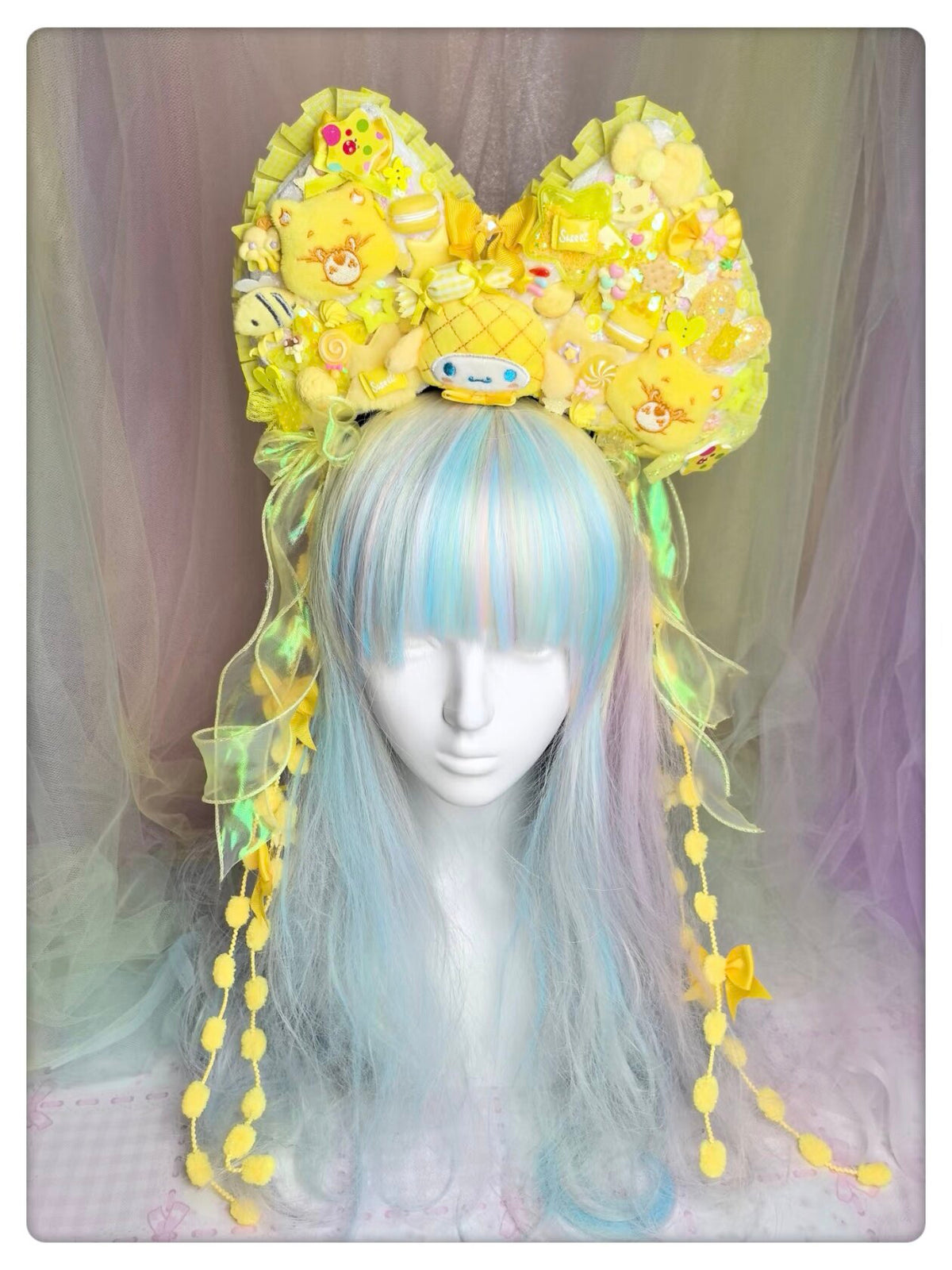 Luckywishstar - Colorful Maximalist Decora Bow Headband hairband Luckywishstar 9