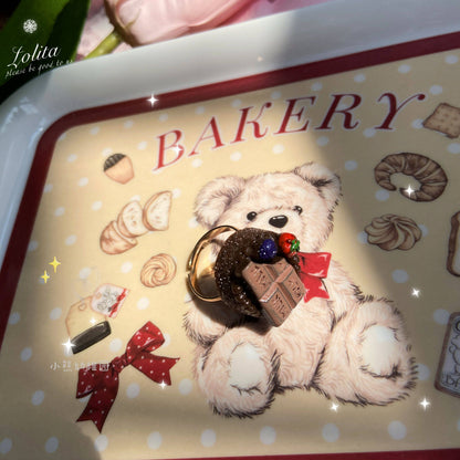 Bear Doll - Sweet Dessert Bow Ring ring Bear Doll Chocolate Cake