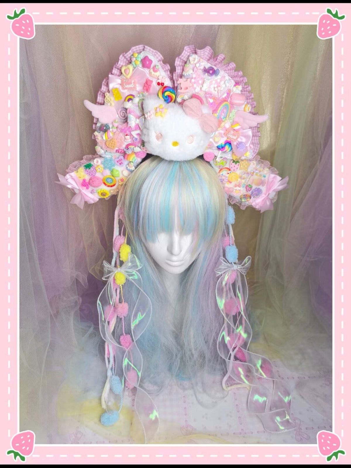 Luckywishstar - Colorful Maximalist Decora Bow Headband hairband Luckywishstar 10