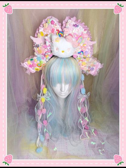 Luckywishstar - Colorful Maximalist Decora Bow Headband hairband Luckywishstar 10