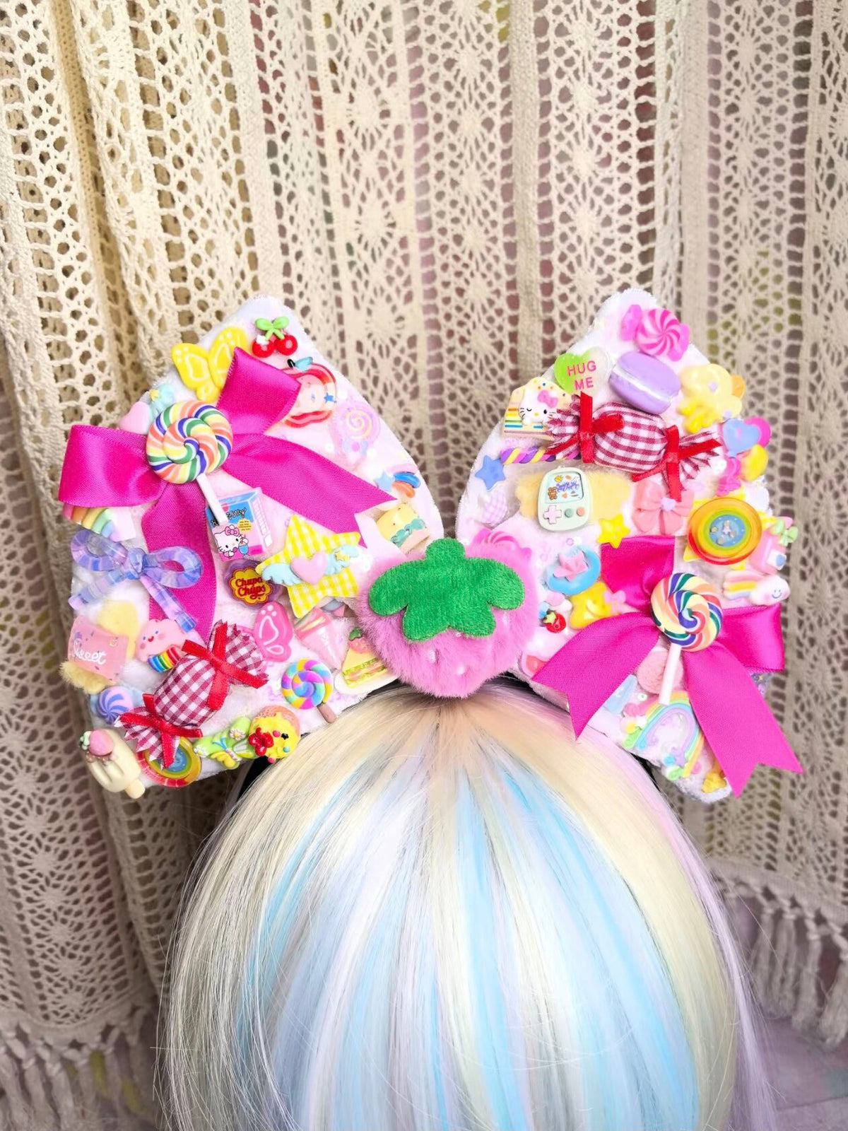 Luckywishstar - Colorful Maximalist Decora Bow Headband hairband Luckywishstar 13
