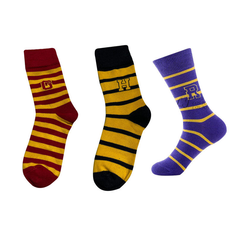 Harajuku Black Letter Stripe School Socks Harry Potter Socks