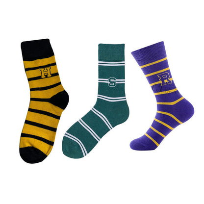 Harajuku Black Letter Stripe School Socks Harry Potter Socks