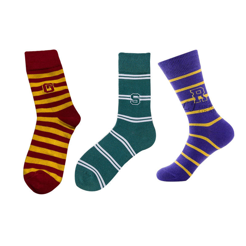 Harajuku Black Letter Stripe School Socks Harry Potter Socks