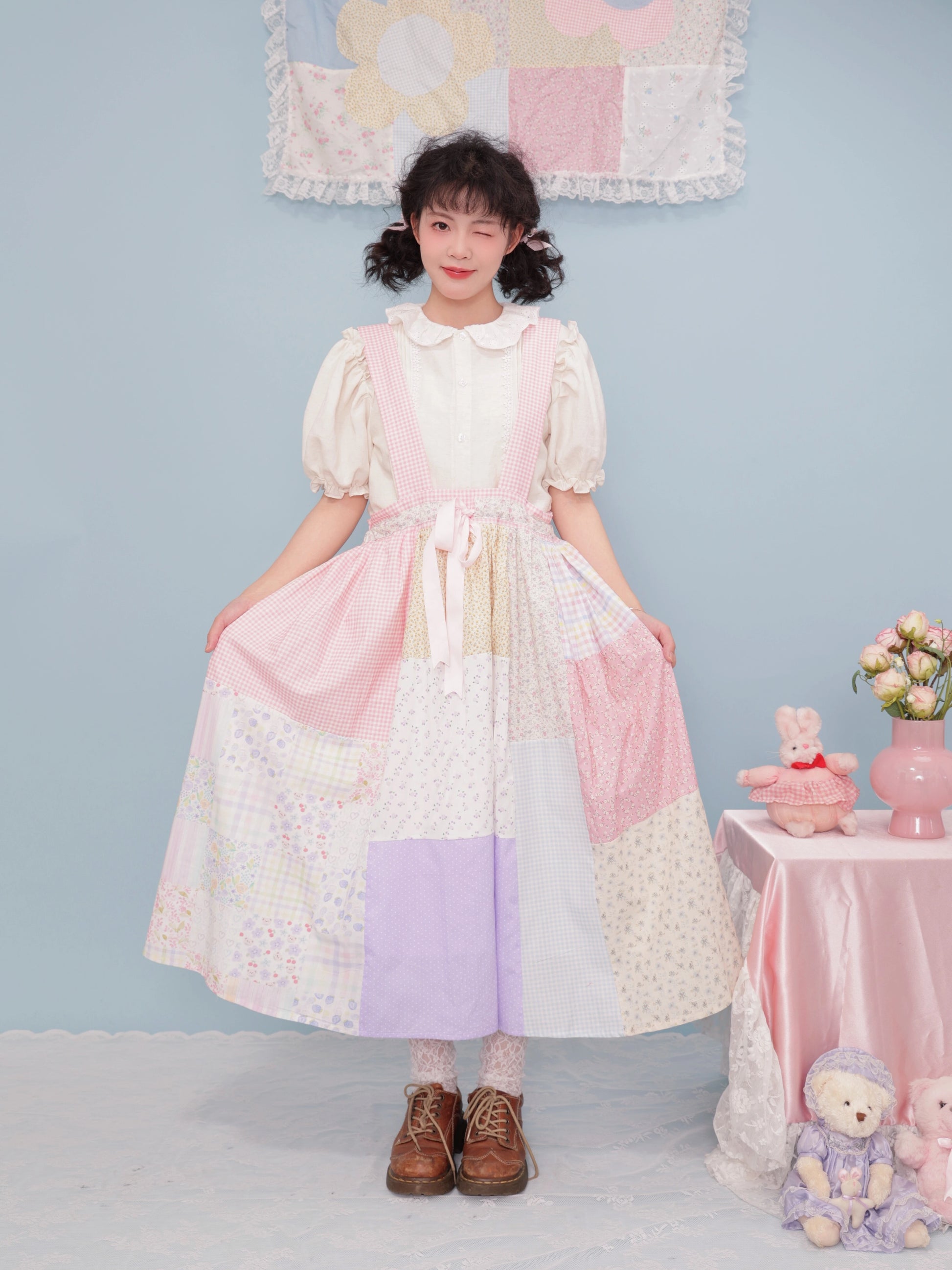 SemenCoicis KidCore Floral Suspenders Dress dress SemenCoicis