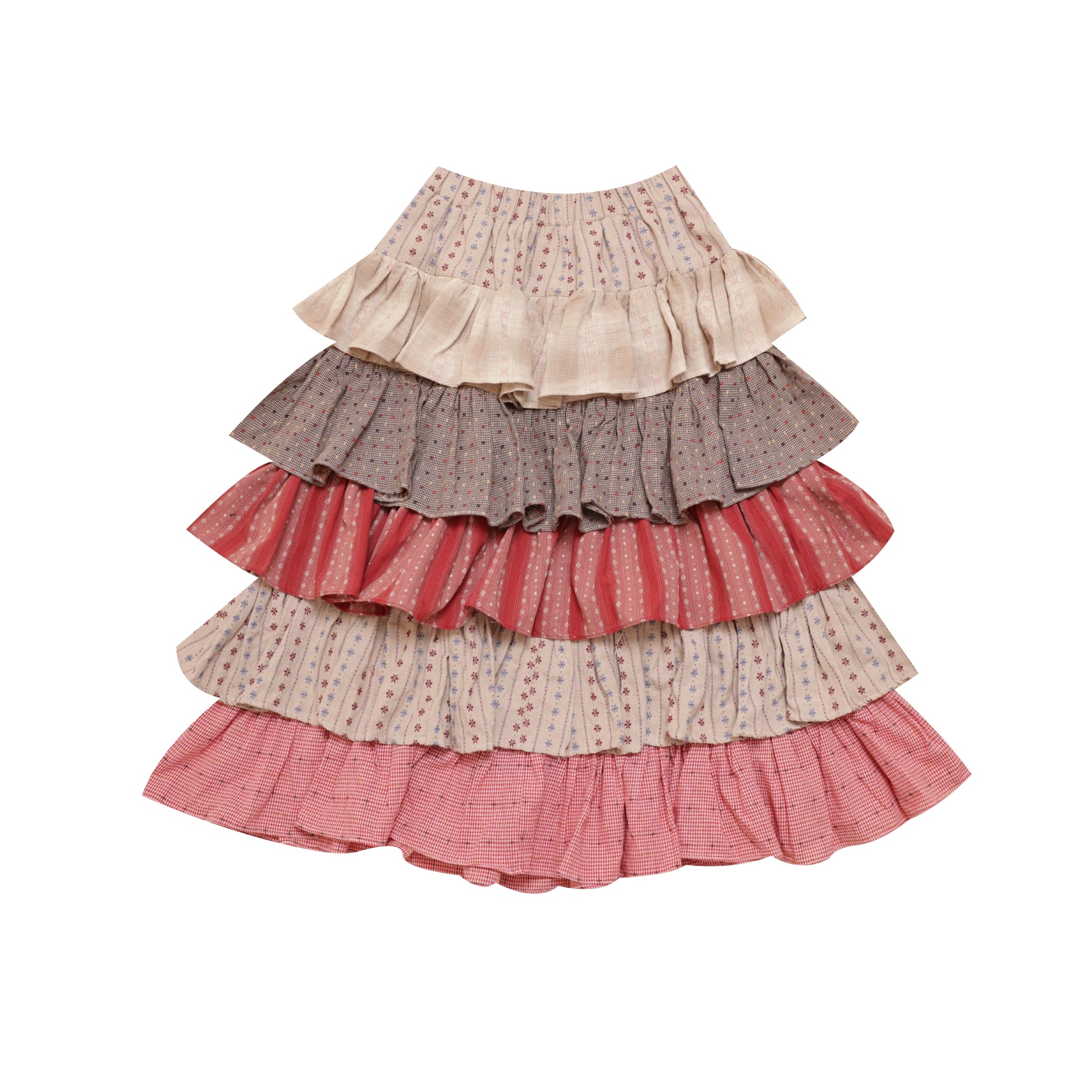 SemenCoicis KidCore Vintage Tiered Skirt skirt SemenCoicis