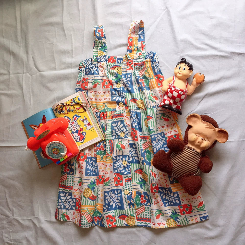 Kawaii Soft Girl Dress – Fruit Fantasy Ruffles dress dodoroom