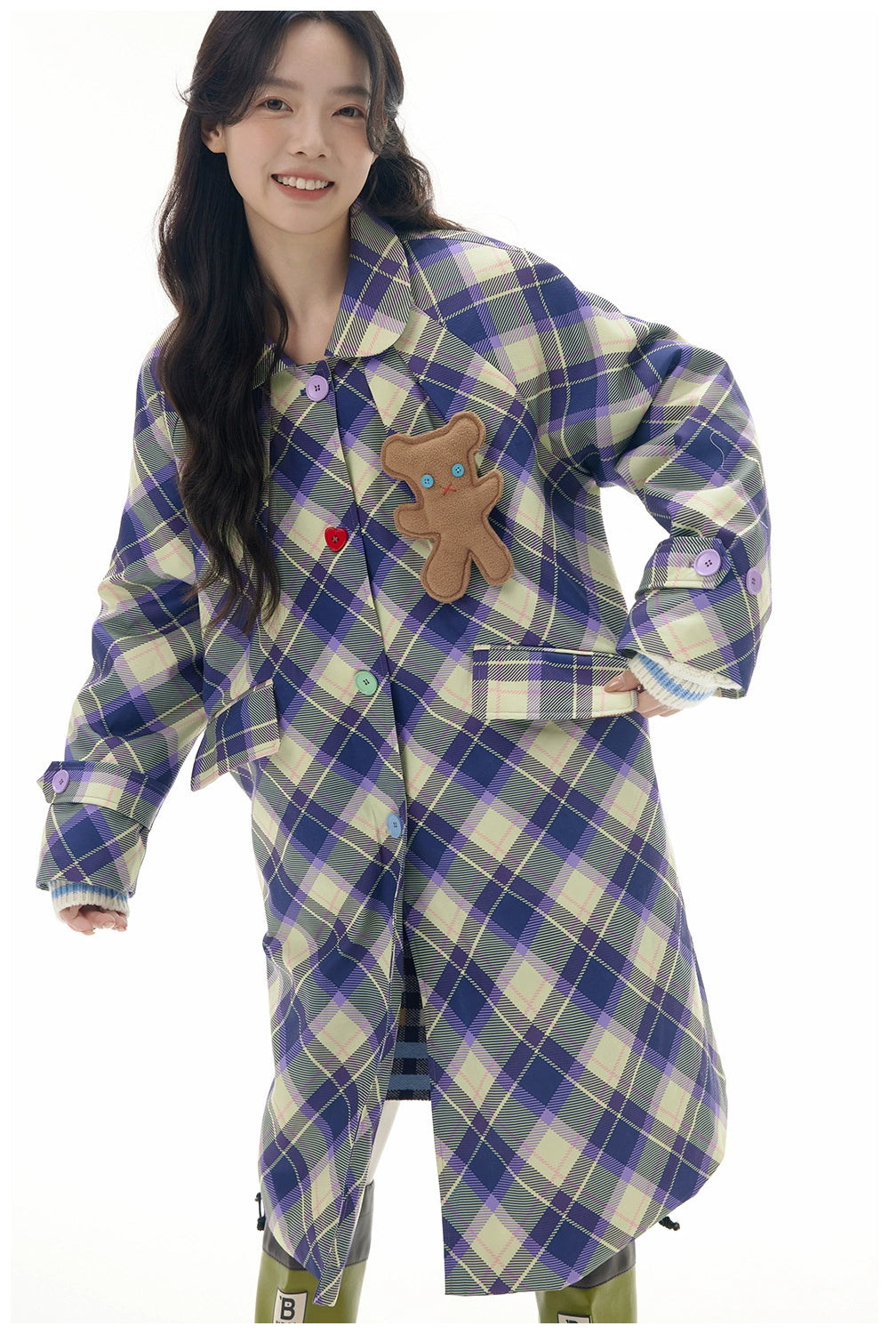 Harajuku Coat Bear Loose Coat Long Winter Coat coat tntntutu