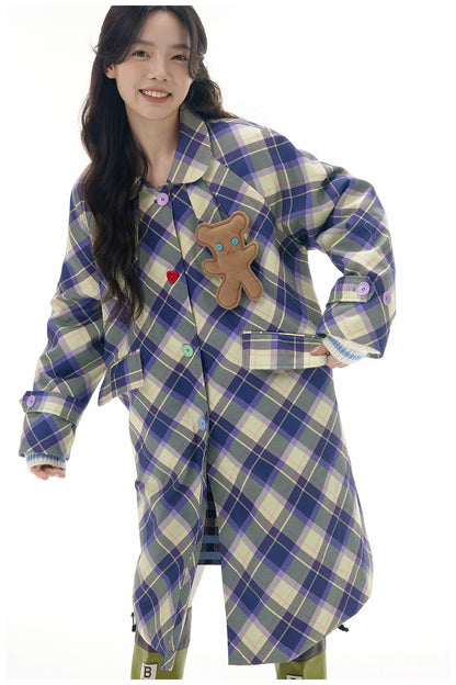 Harajuku Coat Bear Loose Coat Long Winter Coat coat tntntutu