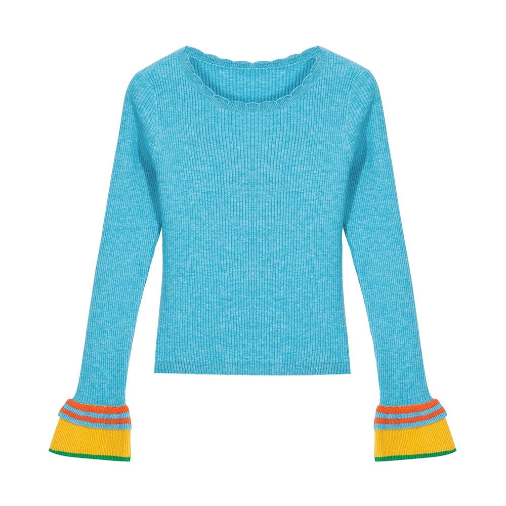 Harajuku Sweater Decora Kei Sweater Acid Blue Sweater Knitted Sweater sweater tntntutu