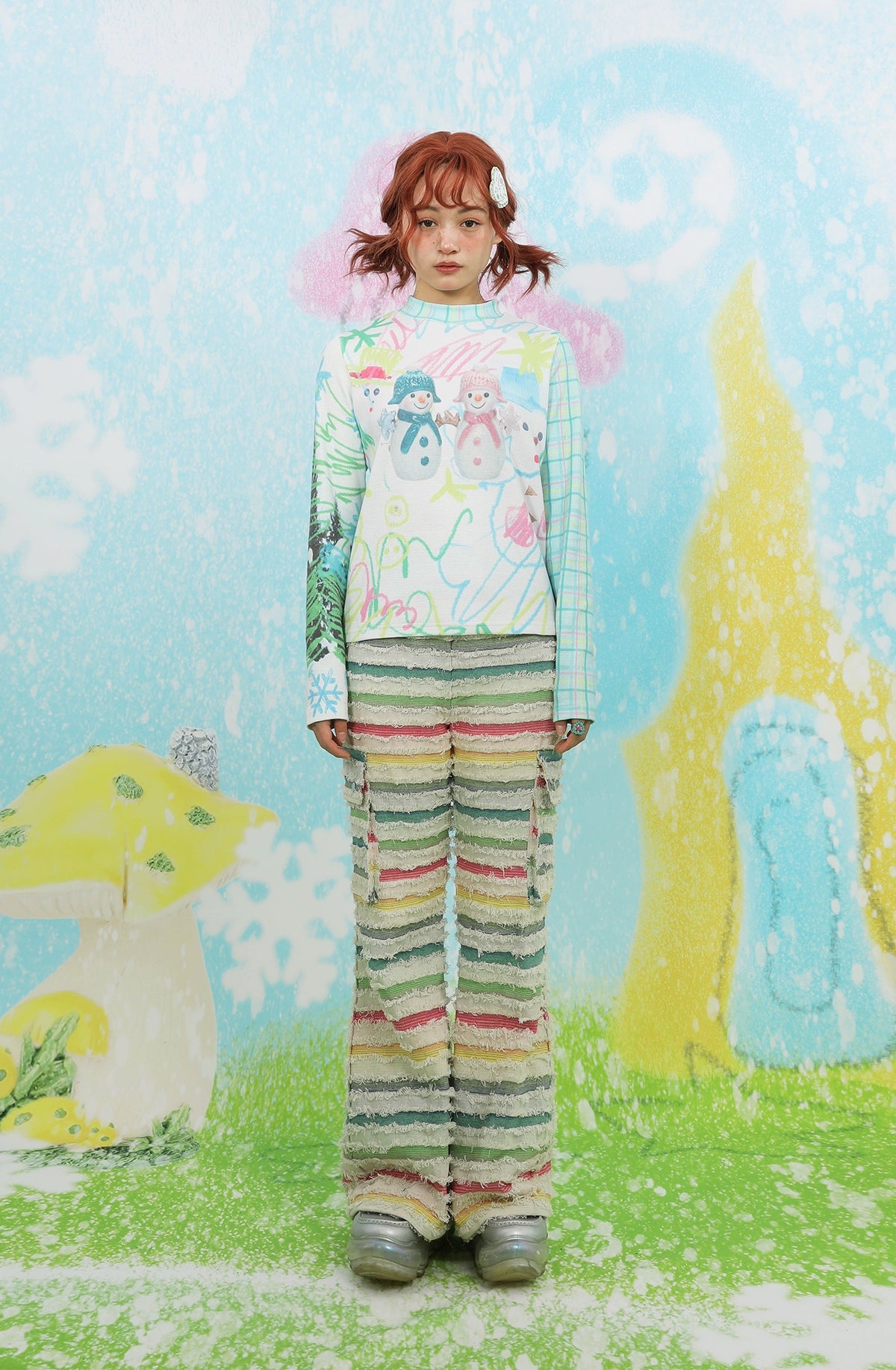 frufru Decora Winter Snowman Sweatshirt shirt frufru
